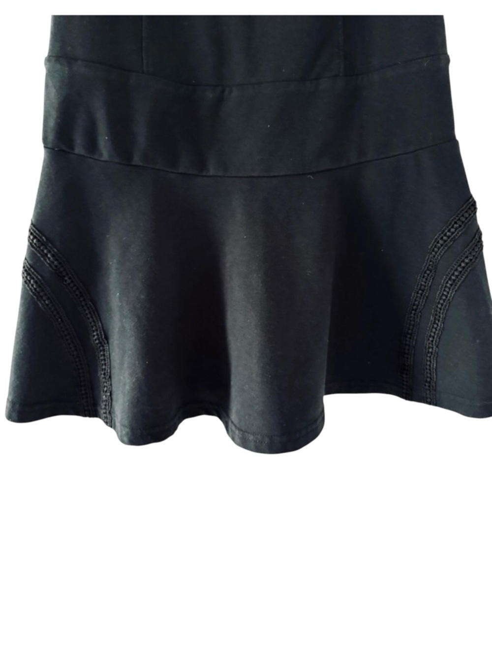 Sundays Zip Front Athletic Mini Dress Black Drop Waist Sporty Size Small - Picture 7 of 10